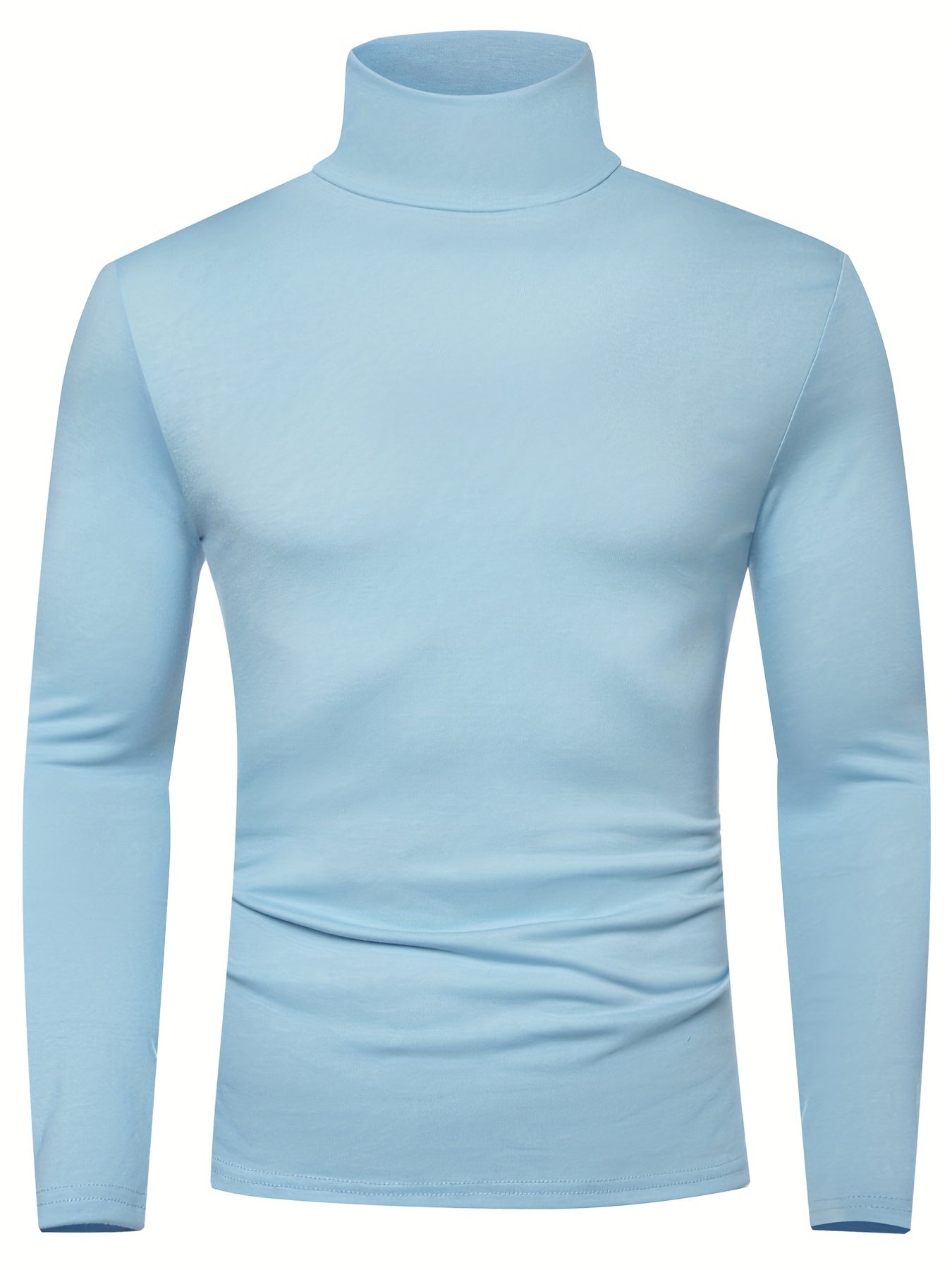 Stylish Multicolor Bottoming Shirt, Men's Turtleneck Long-sleeved T-shirt