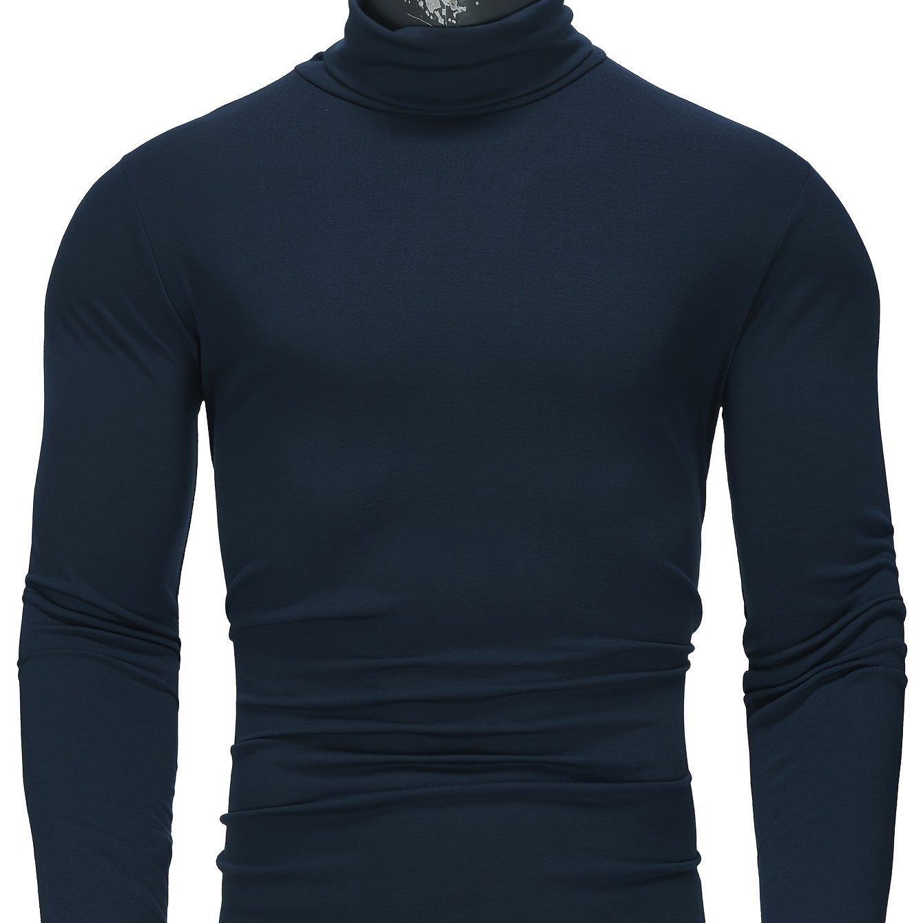 Stylish Multicolor Bottoming Shirt, Men's Turtleneck Long-sleeved T-shirt