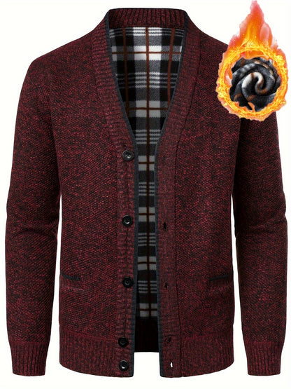 Men's V-neck Cardigan Casual Knit Jacket For Fall Winter Men Clothes Best Sellers