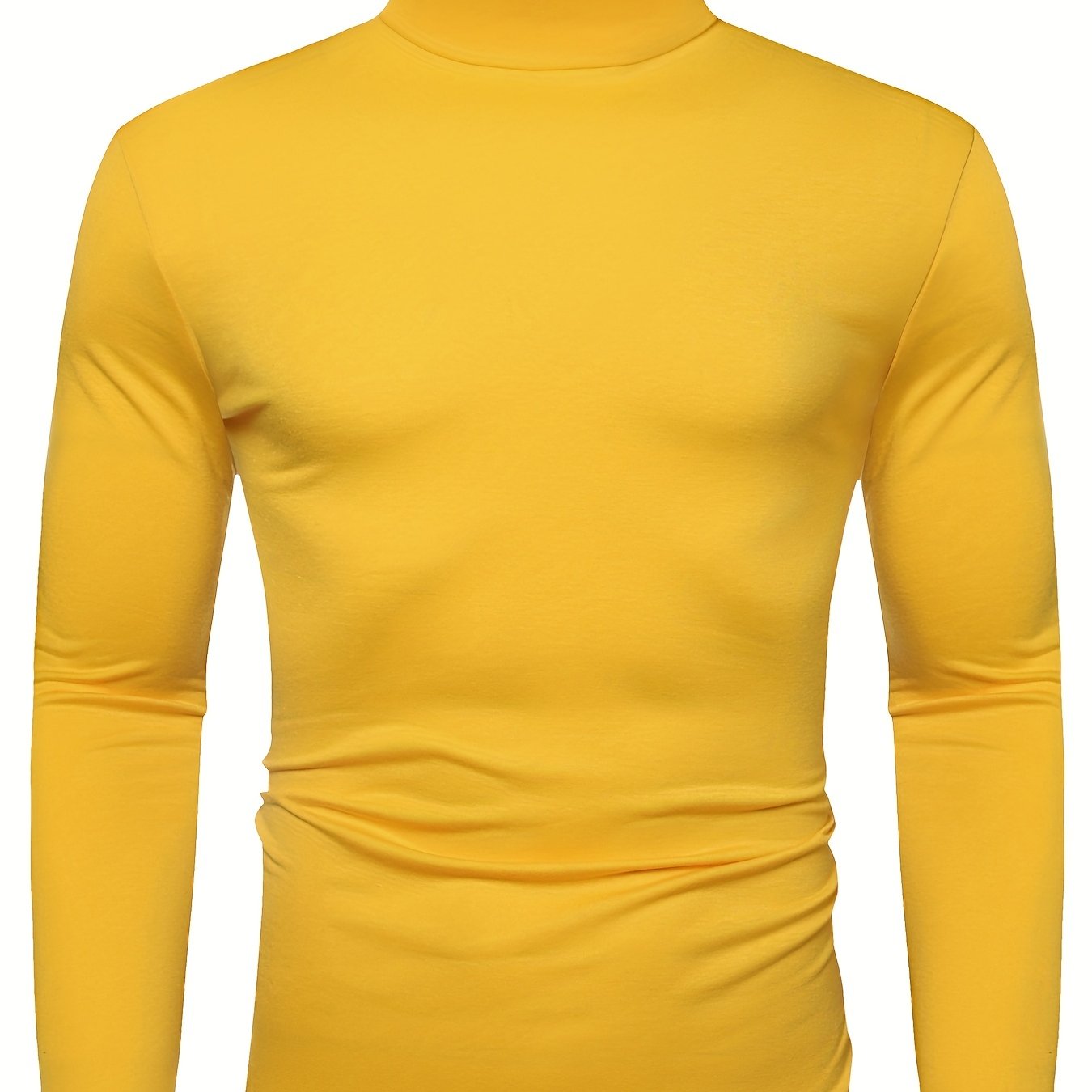 Stylish Multicolor Bottoming Shirt, Men's Turtleneck Long-sleeved T-shirt