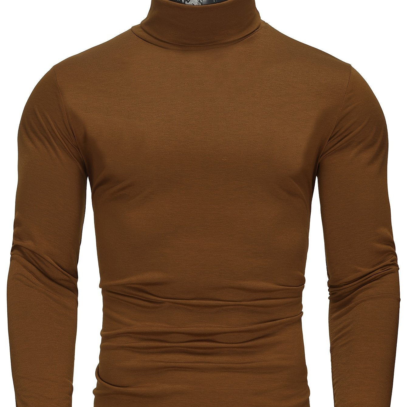 Stylish Multicolor Bottoming Shirt, Men's Turtleneck Long-sleeved T-shirt