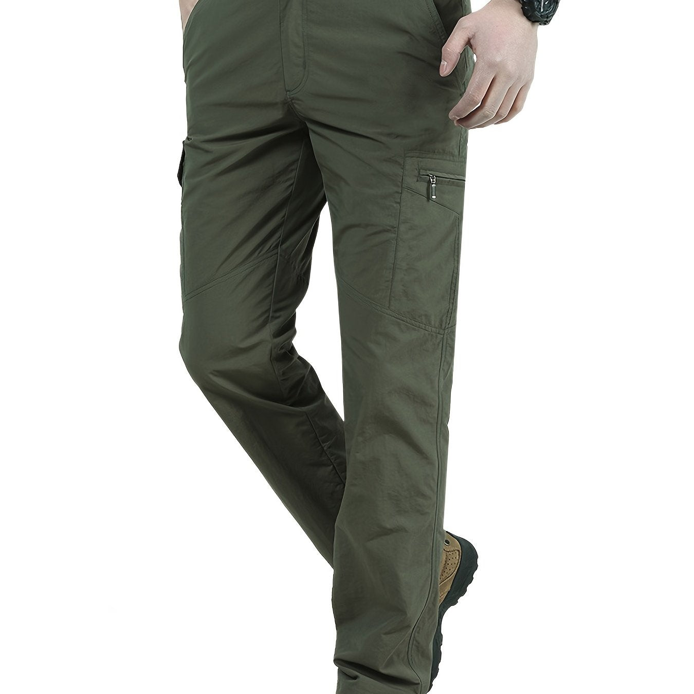 Mens Lightweight Summer Trousers - Ventilated & Breathable with Practical Multi-Pocket Design - Perfect for Outdoor Leisure, Travel, and Everyday Style