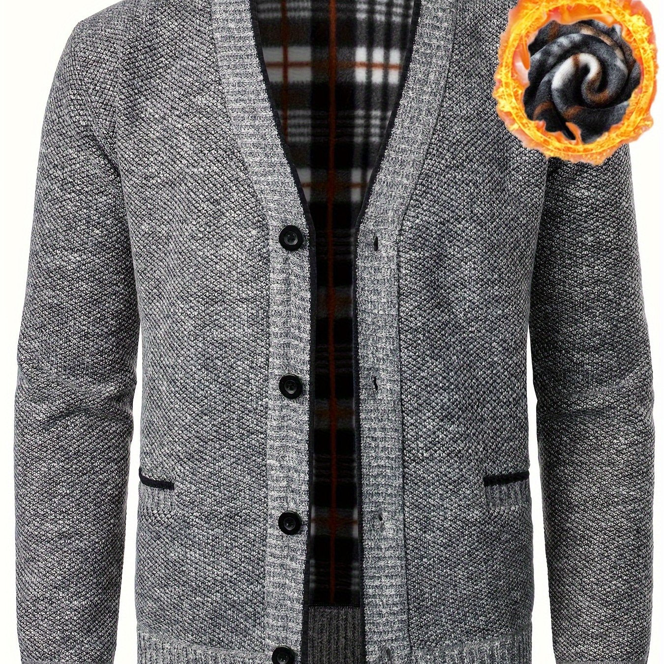 Men's V-neck Cardigan Casual Knit Jacket For Fall Winter Men Clothes Best Sellers