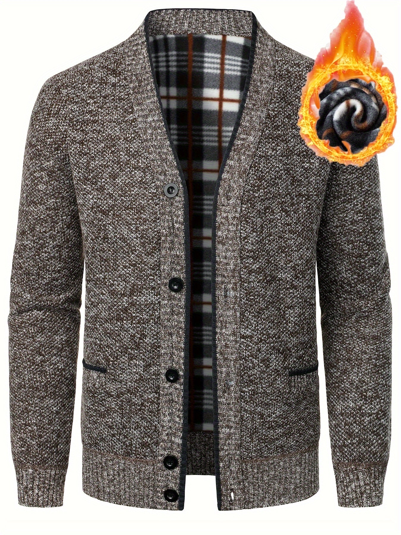 Men's V-neck Cardigan Casual Knit Jacket For Fall Winter Men Clothes Best Sellers