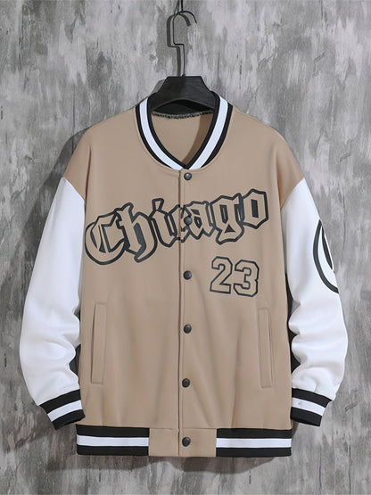 Fall Mens Outfits Spring And Autumn Street Men's Fashion Trend Loose Casual Baseball Uniform Jacket, Suitable For Outdoor And Dating