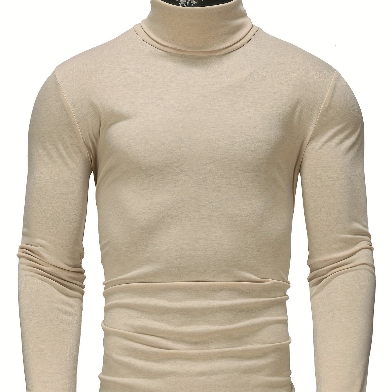 Stylish Multicolor Bottoming Shirt, Men's Turtleneck Long-sleeved T-shirt