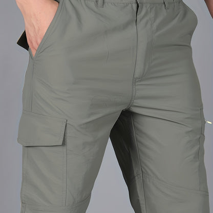 Mens Lightweight Summer Trousers - Ventilated & Breathable with Practical Multi-Pocket Design - Perfect for Outdoor Leisure, Travel, and Everyday Style