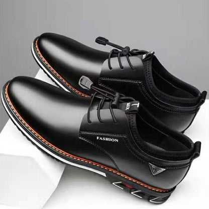 jiaabc jiaabc Men Dress Shoes Cowhide Leather Shoes Men's Comfortable Low-top British Casual Shoe Platform Shoes Man Formal Shoes