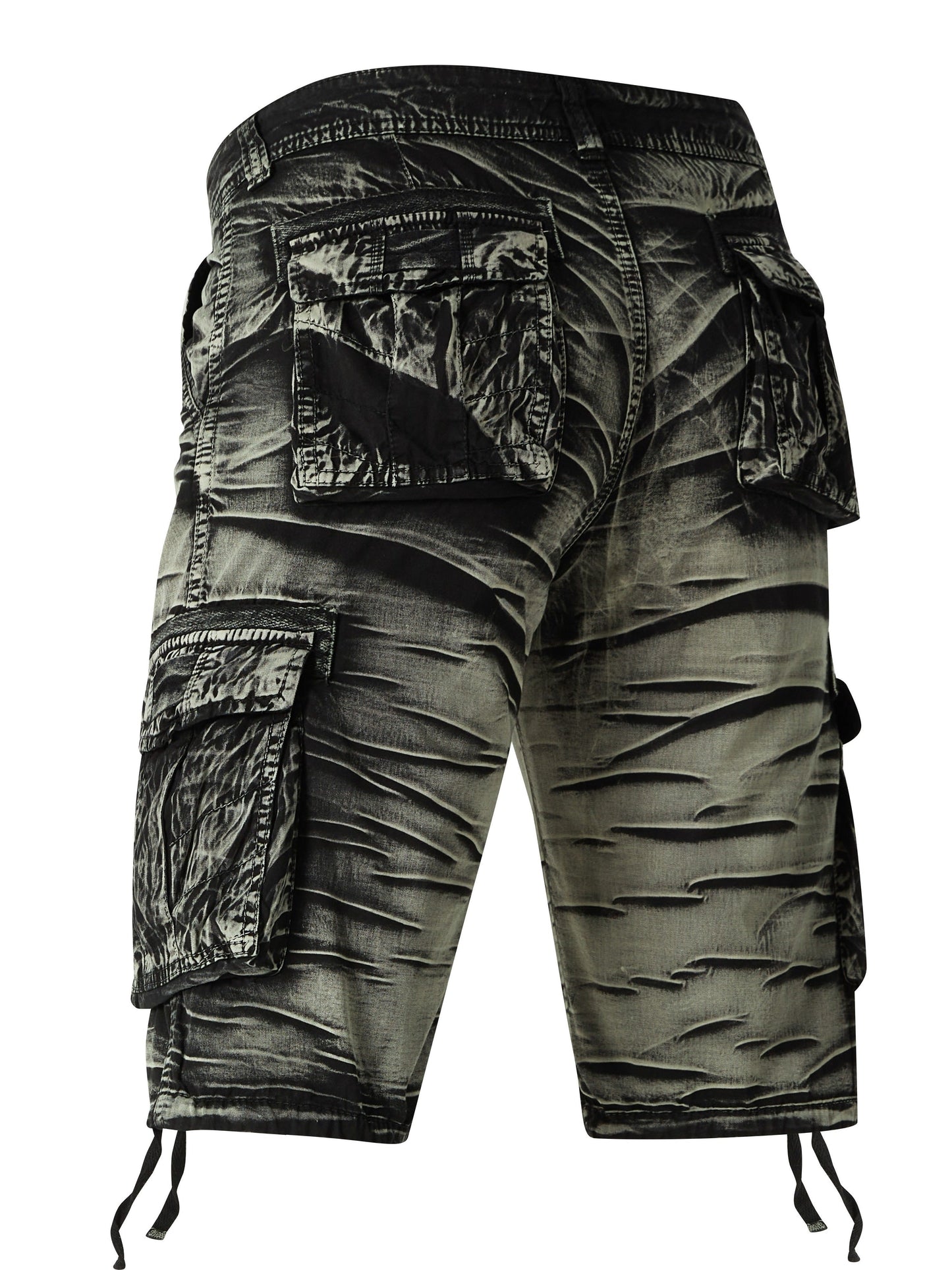 Mens Camo Cargo Shorts - Comfortable Cotton, Breathable & Quick-Dry - Embroidered, Loose Fit with Multipurpose Flap Pockets - Ideal for Hiking, Fishing & Outdoor Adventures