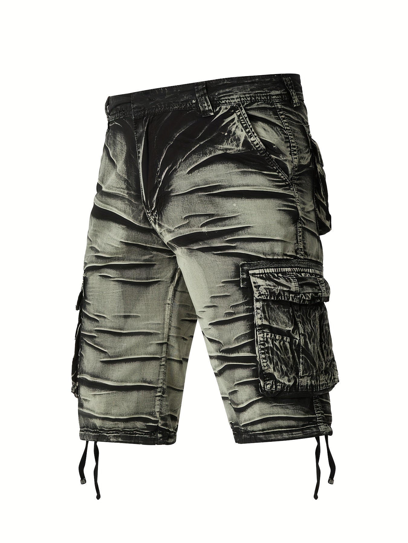 Mens Camo Cargo Shorts - Comfortable Cotton, Breathable & Quick-Dry - Embroidered, Loose Fit with Multipurpose Flap Pockets - Ideal for Hiking, Fishing & Outdoor Adventures