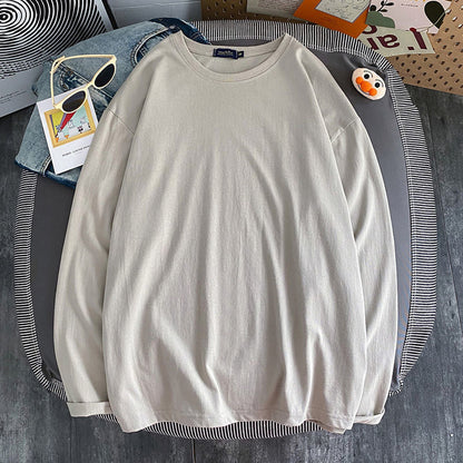 10 Solid Color Women Long Sleeve T shirts Korean Women's Long Sleeve Tees Oversized Woman Casual t-shirt Tops