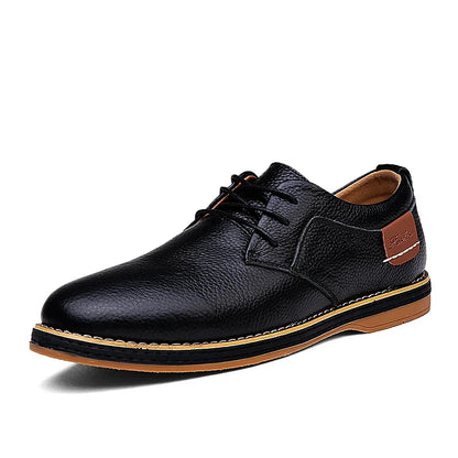 jiaabc New Spring Autumn Fashion Men Shoes Men Leather Oxfords Shoes Casual Lace-up Formal Business Wedding Dress Shoes Big Size 38-48