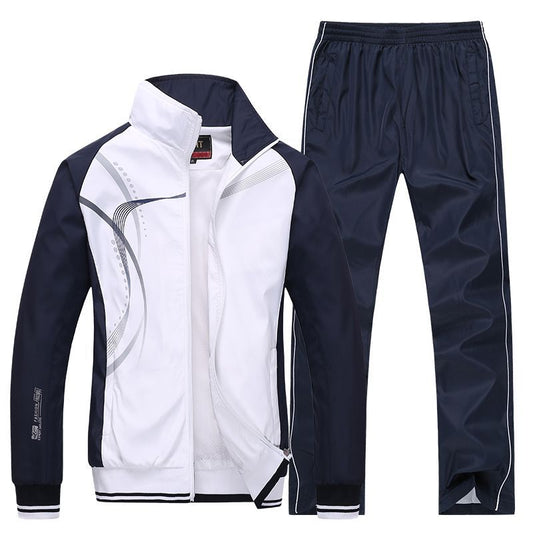 jiaabc Men's Sportswear New Spring Autumn Tracksuit  High Quality Sets  Jacket+Pant Sweatsuit Male Fashion Print Clothing Size L-5XL