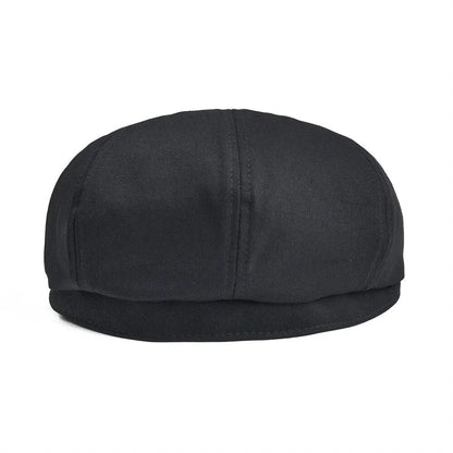 jiaabc Newsboy Cap Men's Twill Cotton Eight Panel Hat Women's Baker Boy Caps Retro Big Large Hats Male Boina Black Beret 003