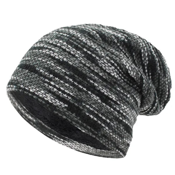 jiaabc Knitted Hat Women Skullies Beanies Winter Hats For Men Bonnet Striped Caps Warm Baggy Soft Female Wool Male Beanie Hat