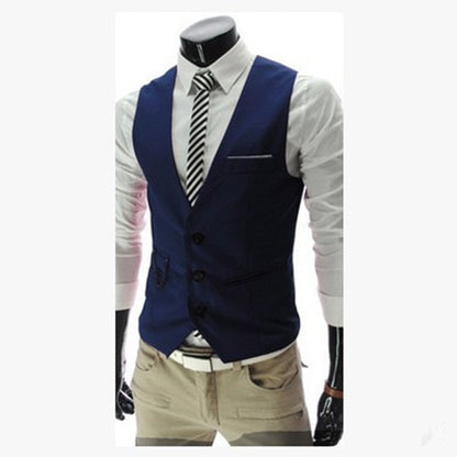 jiaabc  New Arrival Dress Vests For Men Slim Fit Mens Suit Vest Male Waistcoat Gilet Homme Casual Sleeveless Formal Business Jacket