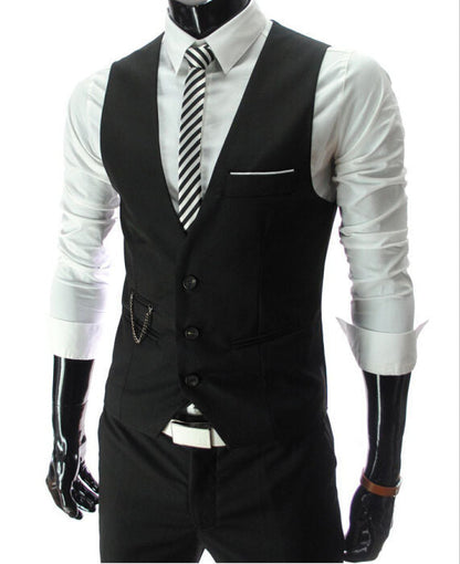 jiaabc  New Arrival Dress Vests For Men Slim Fit Mens Suit Vest Male Waistcoat Gilet Homme Casual Sleeveless Formal Business Jacket