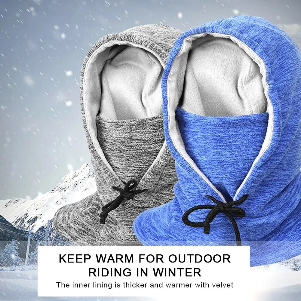 jiaabc Men Balaclava Ski Cycling Caps Fleece Hood Windproof Face Mask Outdoor Neck Warmmer Winter Bicycle Thermal Fleece Balaclava Hats