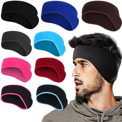 jiaabc Fleece Fabric Ear Warmer Headband Winter Sweatband Running Headband Ear Warmer Men Women Outdoor Skiing Sports Headscarf