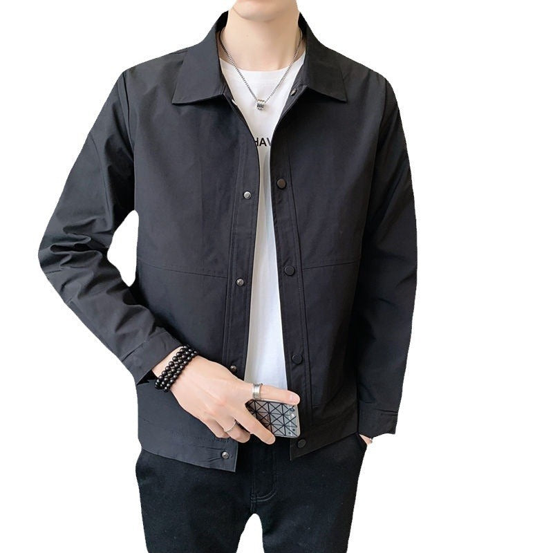 Men's Stand Collar Jacket Men's Fashion Hong Kong Style Metal Decoration Men's Jacket Fashion Spring New Casual Top