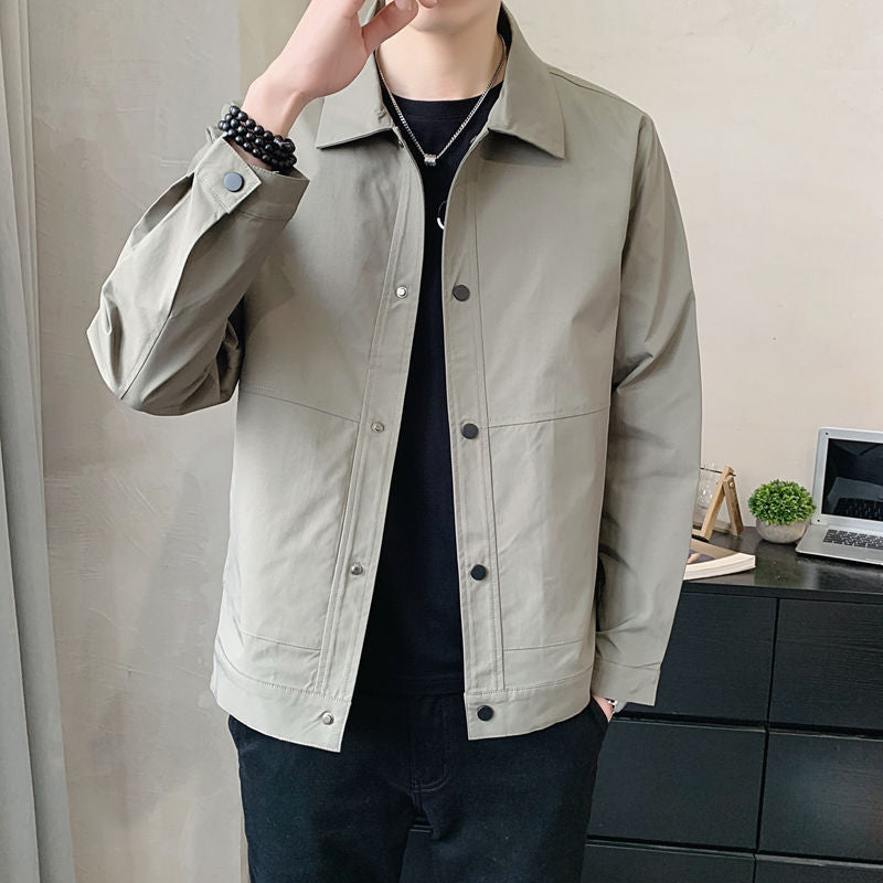 Men's Stand Collar Jacket Men's Fashion Hong Kong Style Metal Decoration Men's Jacket Fashion Spring New Casual Top