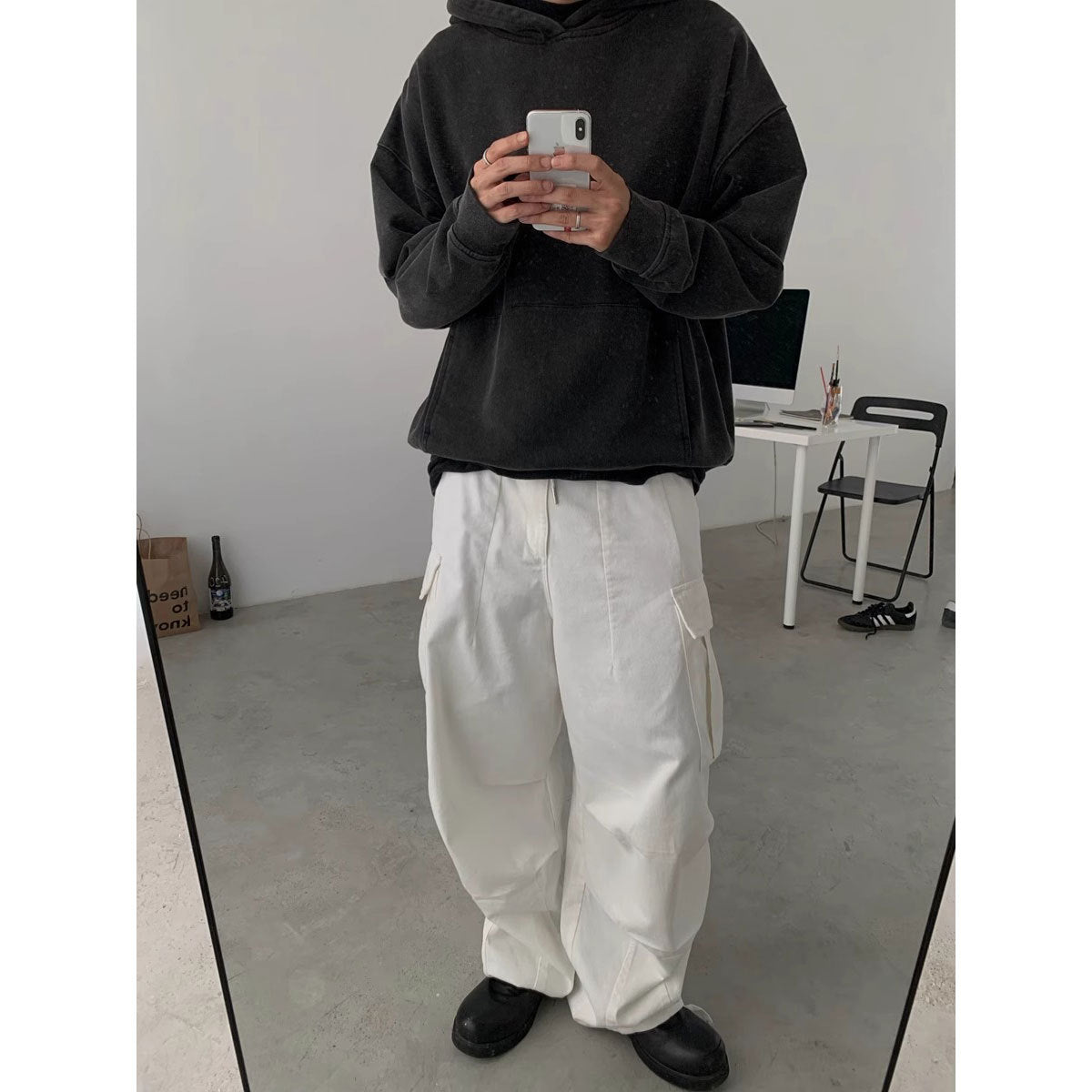 jiaabc skater boy outfits American Retro Loose Overalls Men's Spring and Autumn 2024 New Japanese Casual Vibe Style Straight Long Pants