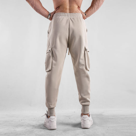 jiaabc Sports Trousers Men's Running Loose Autumn and Winter Close-up Ankle-Tied American Fitness Pants Three-Dimensional Book Bag Casual Sweatpants