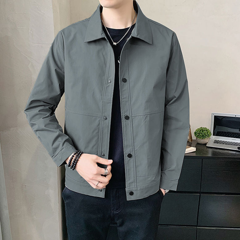 Men's Stand Collar Jacket Men's Fashion Hong Kong Style Metal Decoration Men's Jacket Fashion Spring New Casual Top