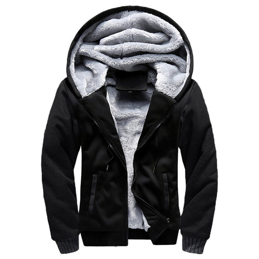 jiaabc Men's Fleece Jacket Camouflage Thicken Jackets Hooded Coat Winter Long Sleeve Down Coats Casual Streetwear Men's Hoodies