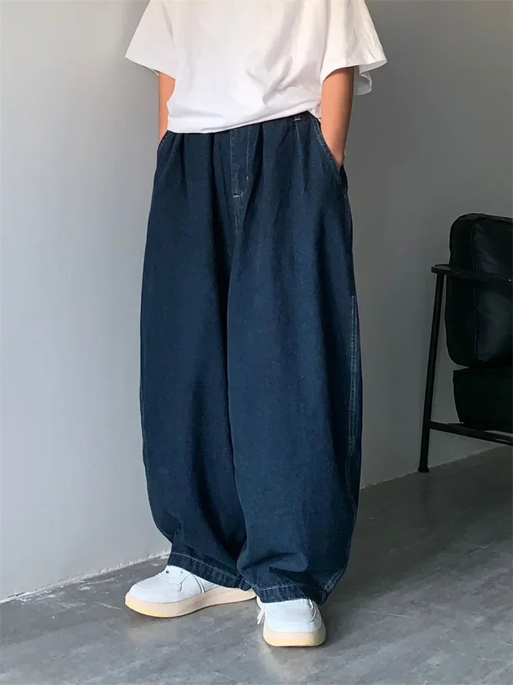 3XL Wide Leg Cargo Pants 2024 Streetwear Baggy Jeans New Spring Summer Men Trousers Korean Fashion Loose Straight Brand Clothing