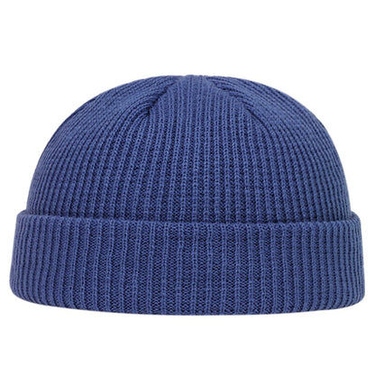 jiaabc Autumn Winter Melon Cap Men women Knitted Hat Beanie Skullcap Sailor Caps Cuff Short Brimless Retro Navy Style Hats casquette