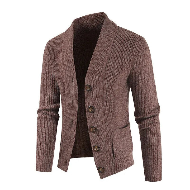 jiaabc New Winter Men's Knitted Cardigan Coat Korean Fashion Street Dress Button Japanese Sweater Single breasted Men's Wear