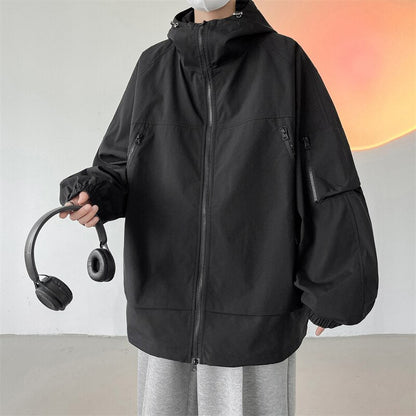 jiaabc  Spring Autumn Men Hip Hop Streetwear Casual Jacket Coat Zipper Jacket Windbreaker Harajuku Bomber Jacket Men Black