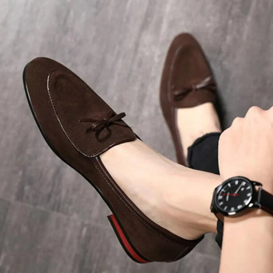 jiaabc Spring Suede Leather Men Loafer Shoes Fashion Slip on Male Shoes Casual Shoes Man Party Wedding Footwear Big Size 37-48