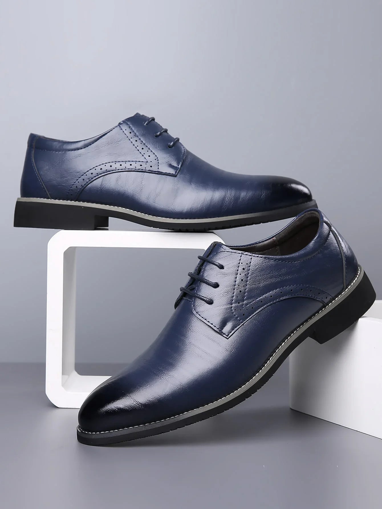 jiaabc A pair of men's fashionable and versatile formal shoes, leather shoes