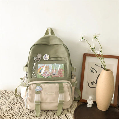 Schoolbag Waterproof Women Backpack Teenager Girl Kawaii BookBag Laptop Rucksack Cute Student School Bag Mochila Female Bagpack