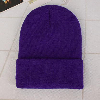 jiaabc 20 Colors New Korean Wool Acrylic Knitted Caps Women Men Skullcap Autumn Winter Elastic Skullies Beanies Cap Wholesale