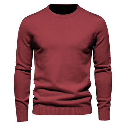 jiaabc New Winter Thickness Pullover Men O-neck Solid Color Long Sleeve Warm Slim Sweaters Men Men's Sweater Pull Male Clothing