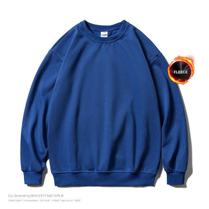 jiaabc Autumn Winter Fleece Men Oversized Sweatshirts Korean Man Basic Pullovers Harajuku Male Casual Baggy Hoodies