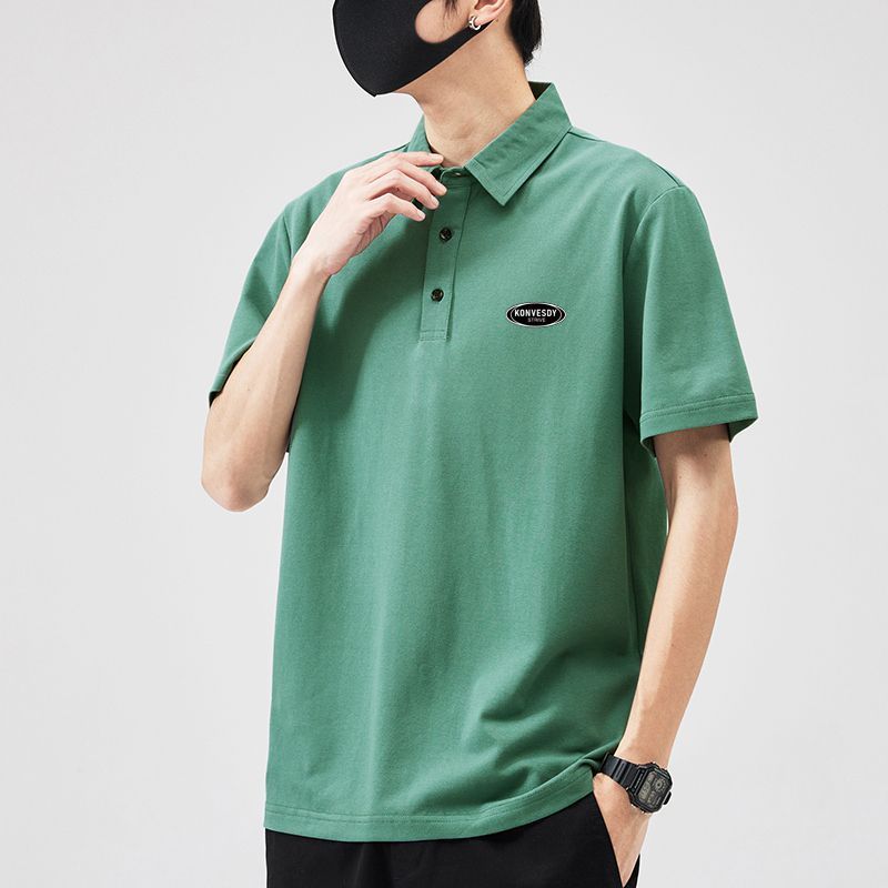 2023 New Fashion Business Casual Polo Shirts Men Short Sleeve Summer Korean Luxury Clothing T Shirt for Men Solid Color M-4XL