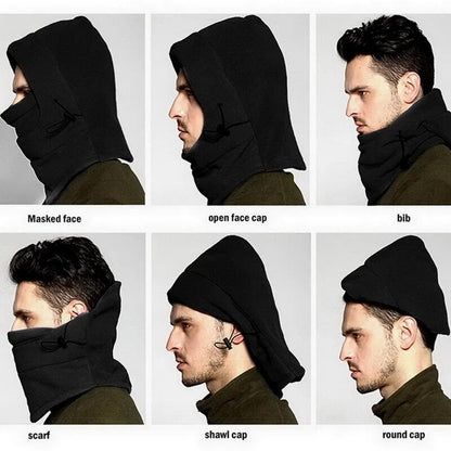 jiaabc New Fashion Warm Cap Winter Men Women Hats Waterproof Thermal Fleece Balaclava Hat Hooded Neck Warmer Hiking Scarves Hats