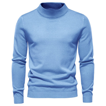 New Winter Turtleneck Thick Mens Sweaters Casual Turtle Neck Solid Color Quality Warm Slim Turtleneck Sweaters Pullover Men