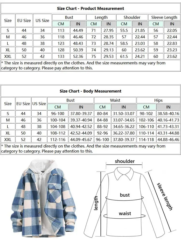 jiaabc Checked Plaid Colorblock Jacket Woolen Turn Down Collar Coat Winter Unisex Streetwear Warm Outerwear with Pocket