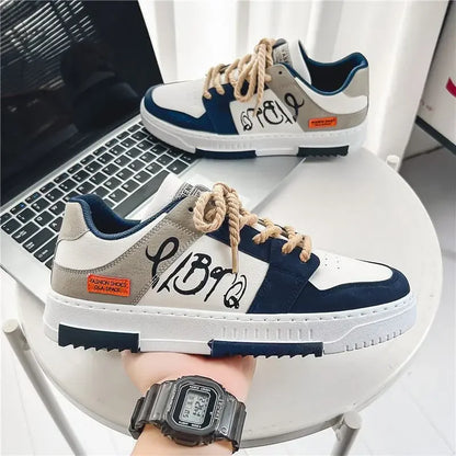 jiaabc 2024 Fashion Designer Shoes Men Casual Platform Sneakes Lace Up Trainers Student Sneakes Mens Vulcanized Shoes Zapatillas Hombre