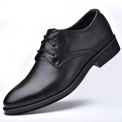 jiaabc Men Dressing Shoes Formal for Men's Casual Shoe Leather Social Wedding Designer Pointed Toe Black Office Winter Shoes Brand