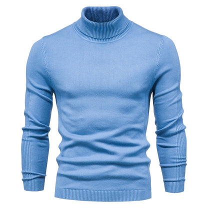 New Winter Turtleneck Thick Mens Sweaters Casual Turtle Neck Solid Color Quality Warm Slim Turtleneck Sweaters Pullover Men