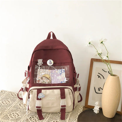 Schoolbag Waterproof Women Backpack Teenager Girl Kawaii BookBag Laptop Rucksack Cute Student School Bag Mochila Female Bagpack