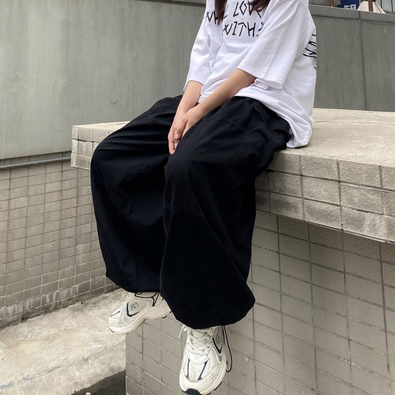 jiaabc Vintage Baggy Cargo Pants Men Cotton Wide Leg Trousers Male Oversize Retro Loose Casual Japanese Streetwear Hip Hop