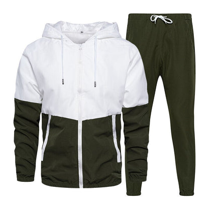 jiaabc Men Tracksuit Casual Set Male Joggers Hooded Sportswear Jackets+Pants 2 Piece Sets Hip Hop Running Sports Suit 5XL