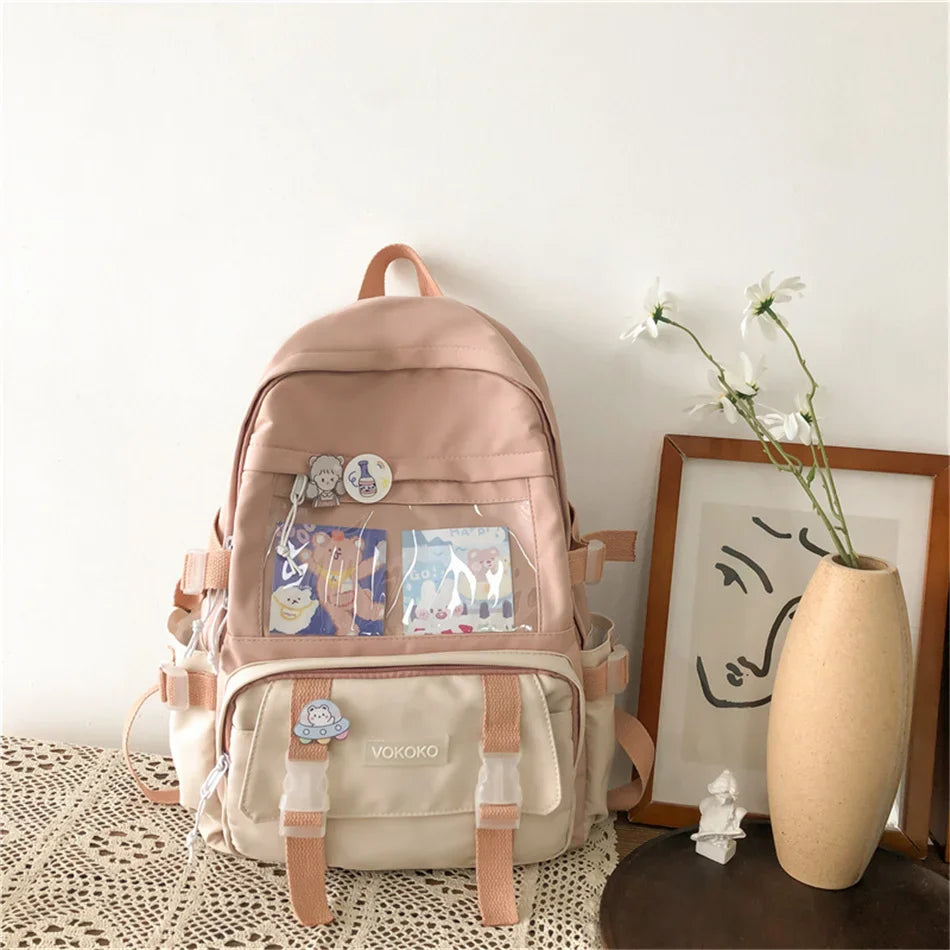 Schoolbag Waterproof Women Backpack Teenager Girl Kawaii BookBag Laptop Rucksack Cute Student School Bag Mochila Female Bagpack